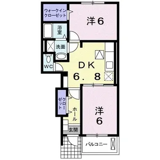 エレガントB【1階】の間取り
