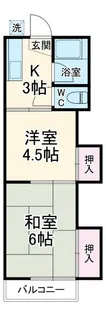山本ハイツ【1階】の間取り