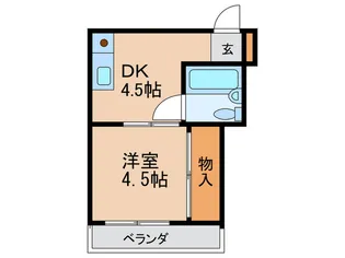 グランドハイツ三津屋北【4階】の間取り