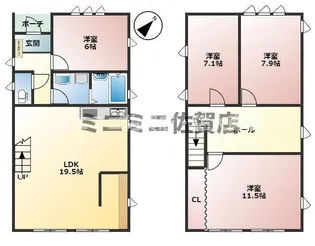 佐賀県佐賀市巨勢町大字牛島【一戸建】の間取り