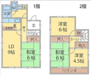 千葉県松戸市五香南2【一戸建】の間取り