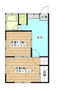 旭ハウス【2階】の間取り