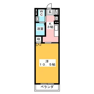 confor鴨宮【3階】の間取り