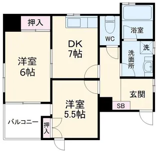 K&Aハイツ【1階】の間取り