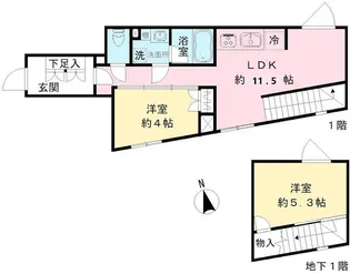 COEUR BLANC八幡山の間取り
