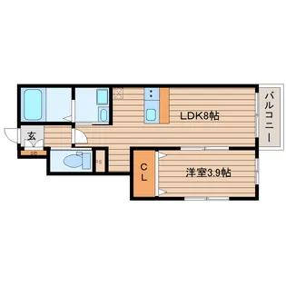 リシェス台原【1階】の間取り