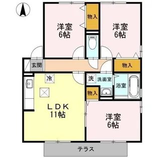 ウィルモア C棟【1階】の間取り