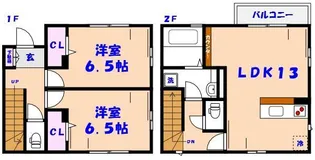 ローズパティオ【1階】の間取り