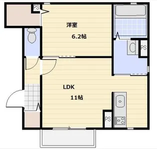 1LDKの間取り画像