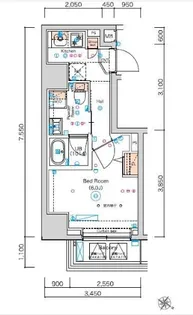 SQUARE CITY YOKOHAMA ODORIKOEN AZ ス【2階】の間取り