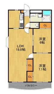 神奈川県横浜市都筑区茅ケ崎中央【マンション】の間取り