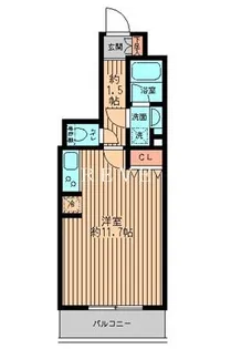 1Rの間取り画像