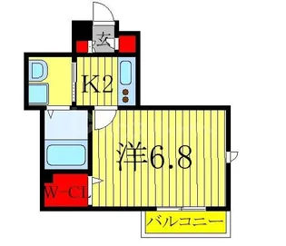 サニーフラットB【2階】の間取り