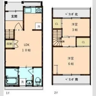 大阪府大阪市住之江区西住之江3【一戸建】の間取り