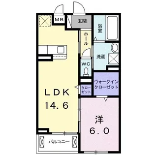 アベニール蕨【2階】の間取り