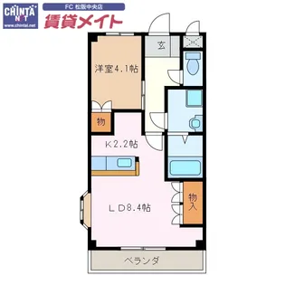 フルスパッセンA【2階】の間取り