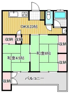 青木グリーンハイツ【2階】の間取り
