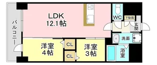 福岡県北九州市小倉北区京町1【マンション】の間取り