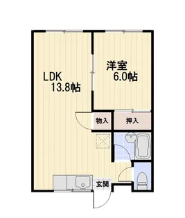 ラビットハウスホリケン【1階】の間取り