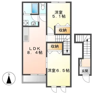 T スクエア2【2階】の間取り