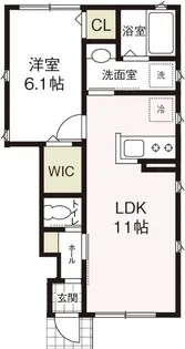 フロル高津【1階】の間取り