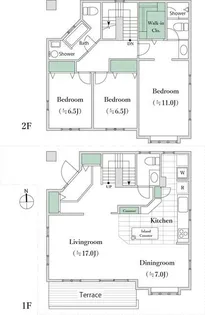 神奈川県横浜市中区山手町【一戸建】の間取り