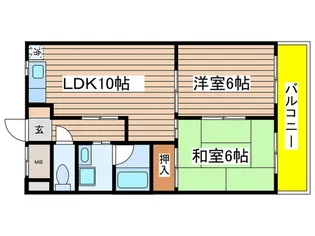 ルナシャトー白鳥【5階】の間取り