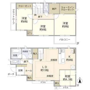 東京都日野市多摩平4【一戸建】の間取り