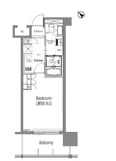 東京都港区三田4【マンション】の間取り