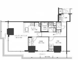 グランクロスタワー広島【6階】の間取り