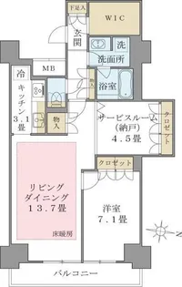 Brillia ist 東雲キャナルコート【10階】の間取り