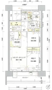 HARUMI FLAG SUN VILLAGE C棟【5階】の間取り