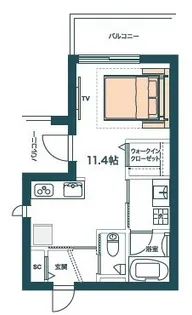 グロリア要町【4階】の間取り