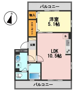 東京都江戸川区東小岩5【アパート】の間取り