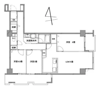 サファーレ中川【3階】の間取り