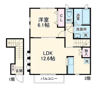 ハルシオンプレイスG棟【2階】の間取り