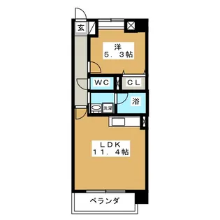 宮城県仙台市宮城野区鉄砲町東【マンション】の間取り