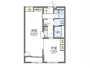 レオパレスドリーム【2階】の間取り