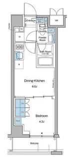 ルフォンプログレ中野坂上【4階】の間取り