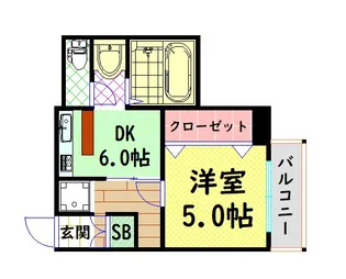 大阪ドームインながほり【2階】の間取り