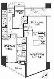 東京都渋谷区恵比寿西1【マンション】の間取り