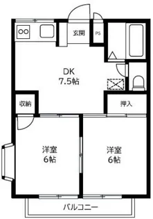 第2コーポミドリ【1階】の間取り