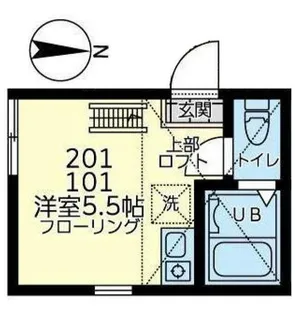 ユナイト戸部リフレクション【2階】の間取り