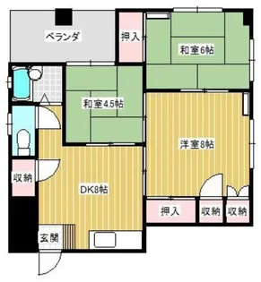フロンティア麻里布【3階】の間取り