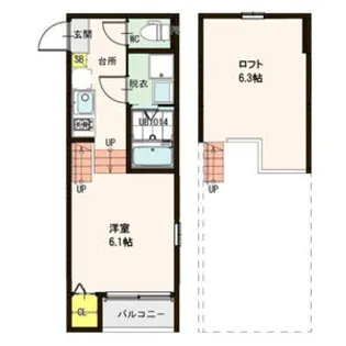 ハーモニーテラス新田IV【2階】の間取り