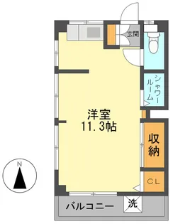 上野ハイツ【3階】の間取り