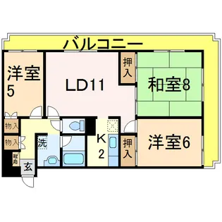 ロイヤルプラザ長岡【8階】の間取り