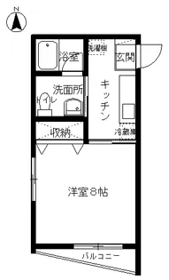 マンションSAN・SAN(サンサン)【3階】の間取り