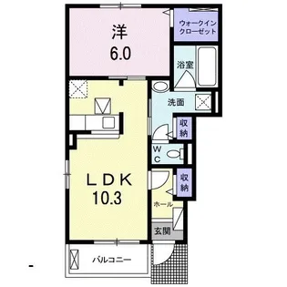 カーム・ディクレット【1階】の間取り