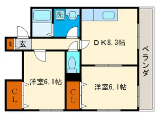 メゾン小西【1階】の間取り